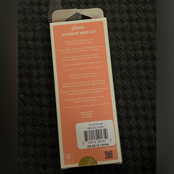 Sonix Adhesive Wristlet - Vegan Leather - Platinum Gold NWT - Picture 3 of 7